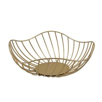 Gold Lotus Leaf Wire Basket